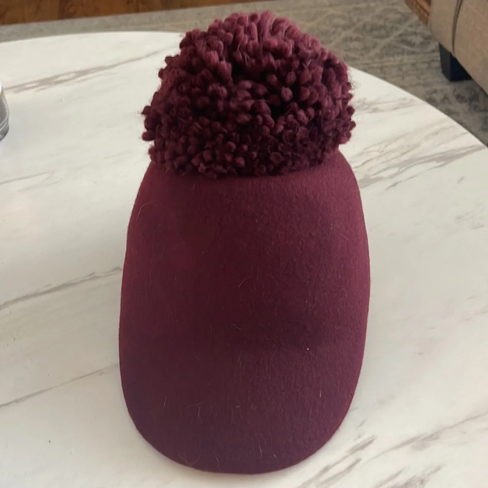BCBG MaxAzria Burgundy Hat - Picture 2 of 6